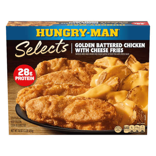 Golden Battered Chicken with Cheese Fries